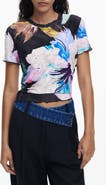 Desigual Texture Floral Top