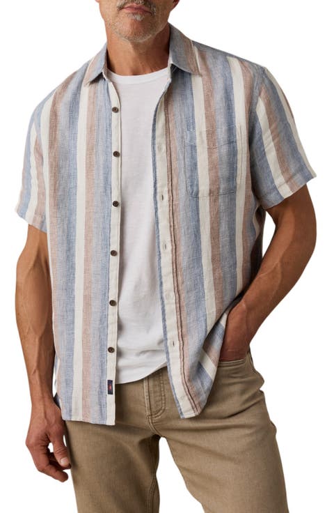 Palma Linen Short Sleeve Button-Up Shirt