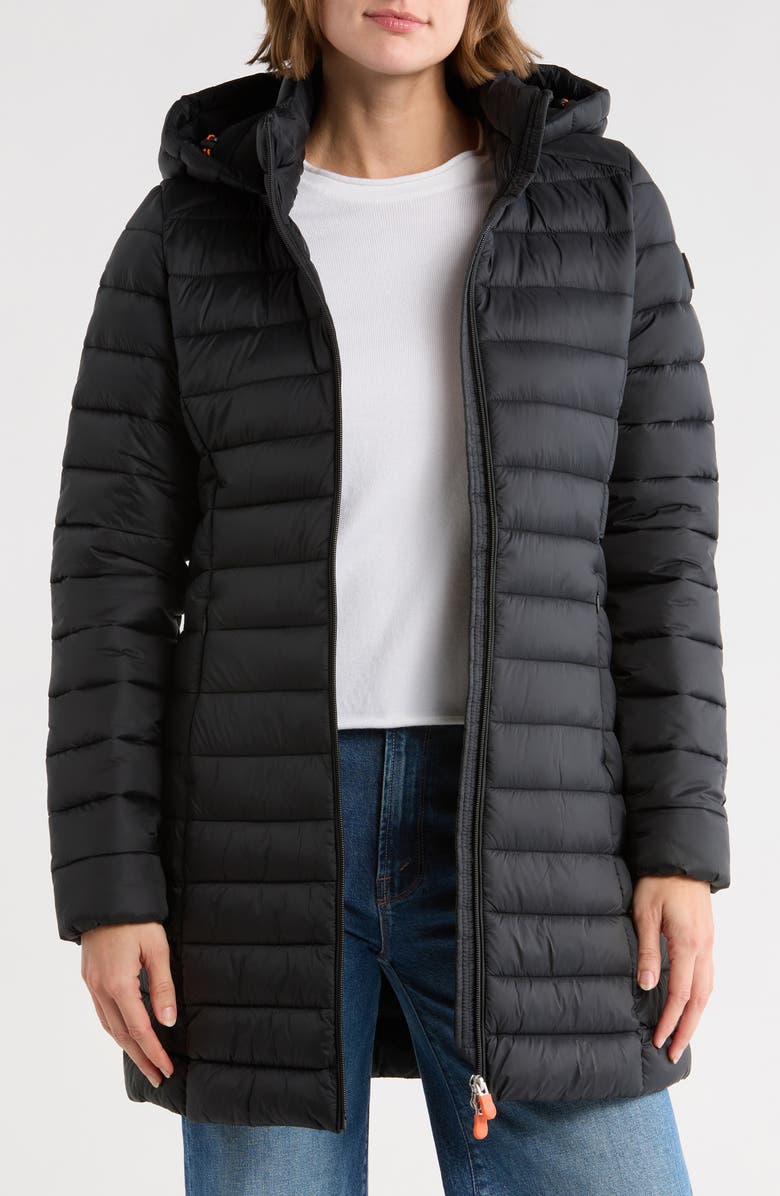 Save The Duck Cate Puffer Jacket, Alternate, color, Black