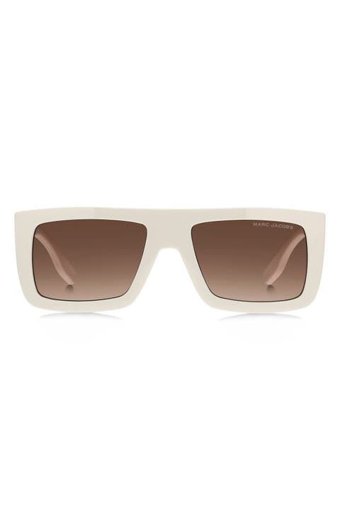 53mm Gradient Rectangular Sunglasses