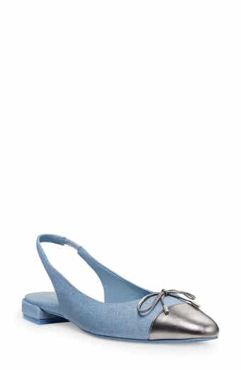Stuart Weitzman Sleek Bow Slingback Flat