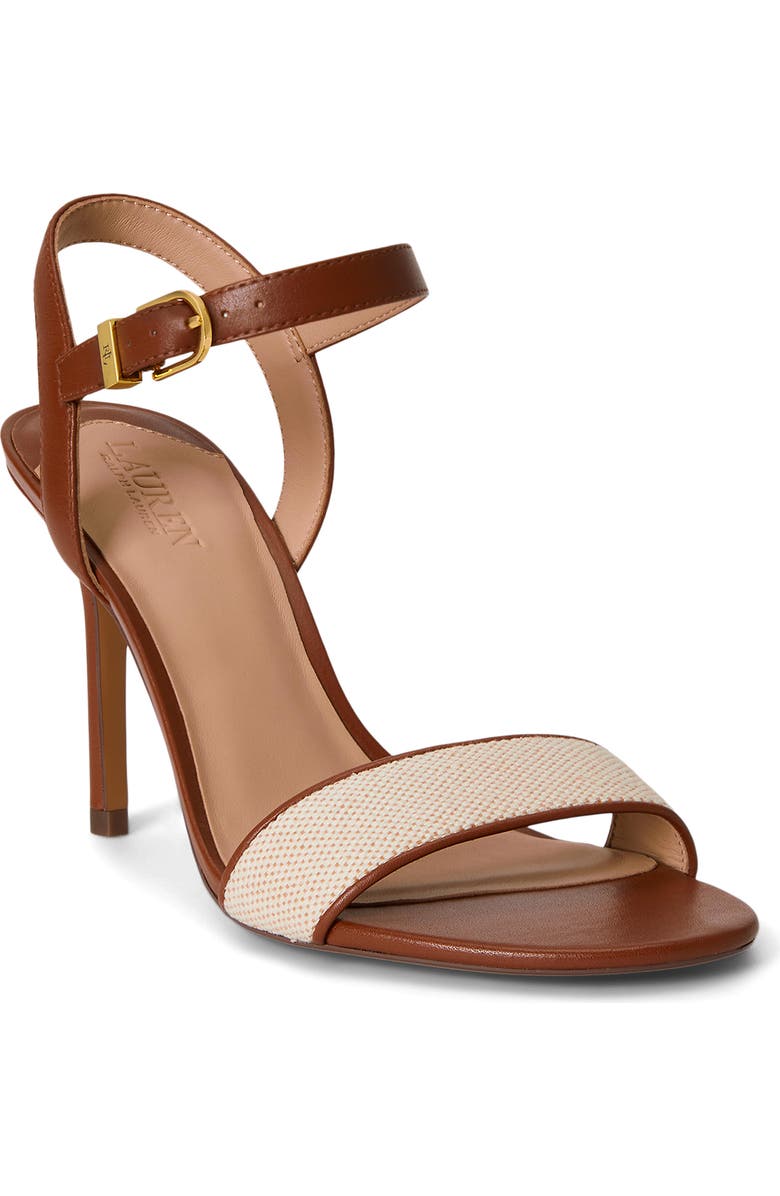 Lauren Ralph Lauren Gwen Ankle Strap Sandal, Main, color, Natural