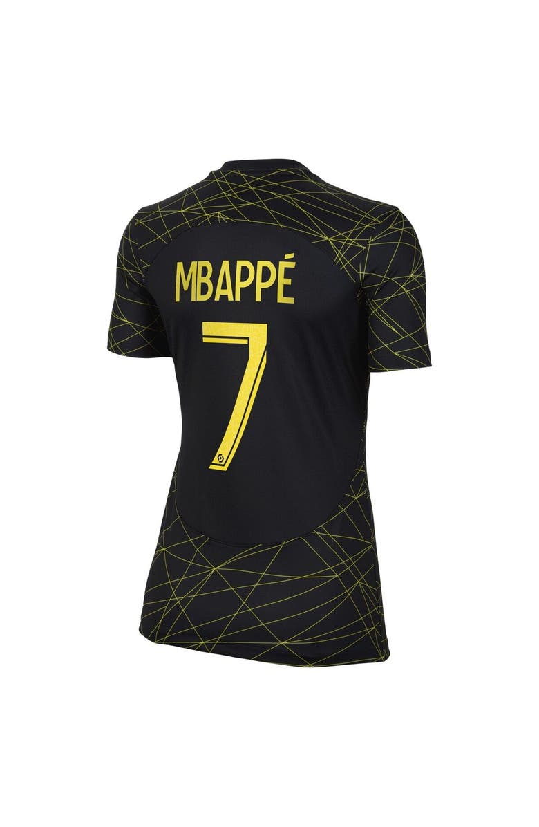 Nike Women's Jordan Brand Kylian Mbappé Black Paris Saint-Germain 2022/23 Fourth Breathe Stadium Replica Player Jersey, Alternate, color, 
