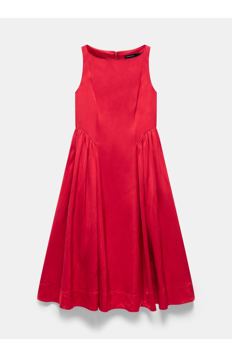 MINT VELVET Full Skirt Linen Dress, Alternate, color, Red