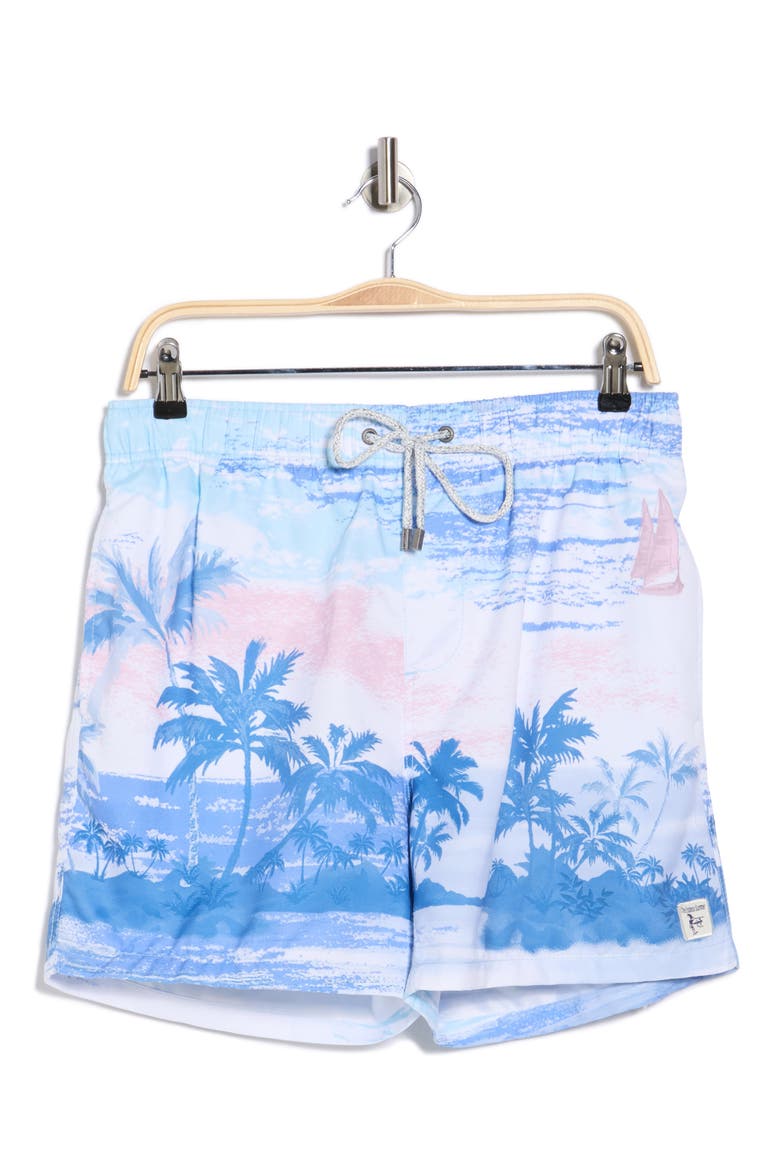 Tropical Volley Swim Trunks, Alternate, color, LIGHT BLUE