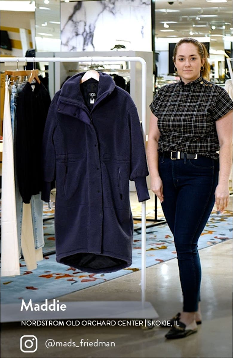 Rhiannon High Pile Fleece Longline Coat, sales video thumbnail
