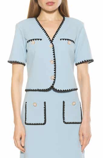 Alexia Admor Willa Embroidered Short Sleeve Jacket
