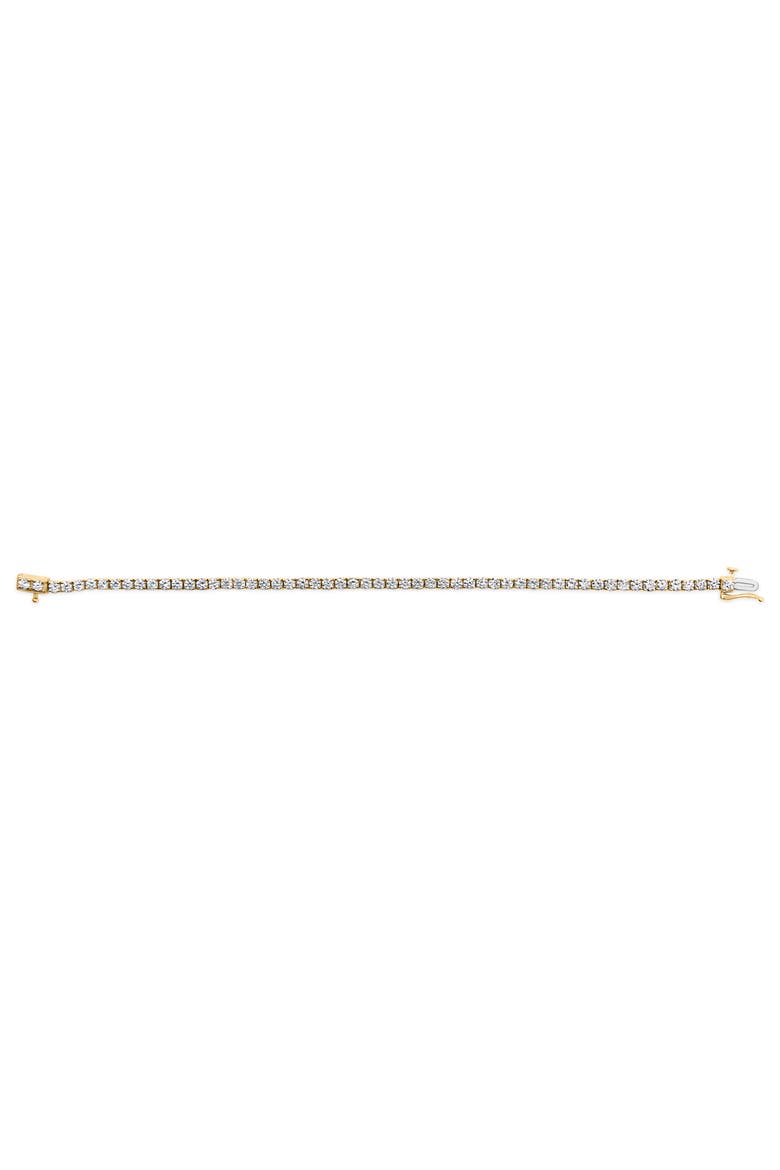 14K Gold 5.0 Cttw Lab Grown Diamond Tennis Bracelet, Alternate, color, Yellow