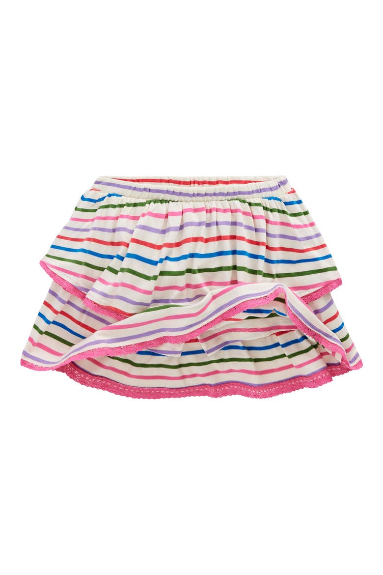 Kids' Stripe Cotton Tiered Skort, Alternate, color, MULTI STRIPE