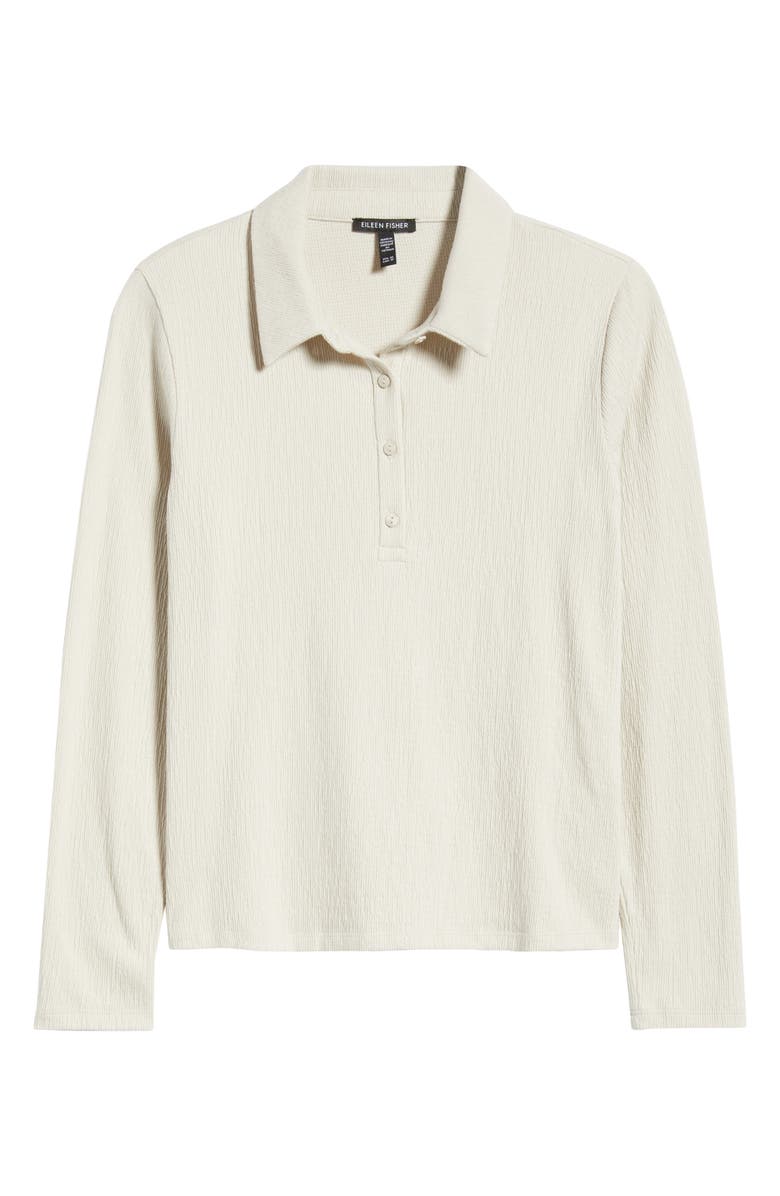 Eileen Fisher Slim Textured Henley, Alternate, color, Papyrus