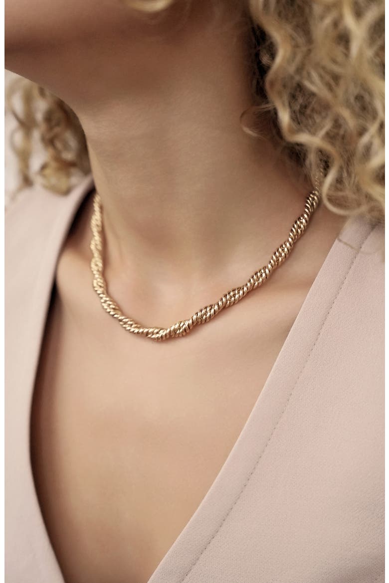 Twisted Strands Necklace, Alternate, color, GOLD