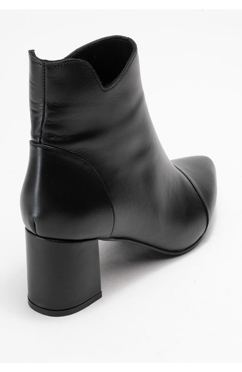 Forever & Always Shoes Gael Leather Block Heel Boot, Alternate, color, Black Leather