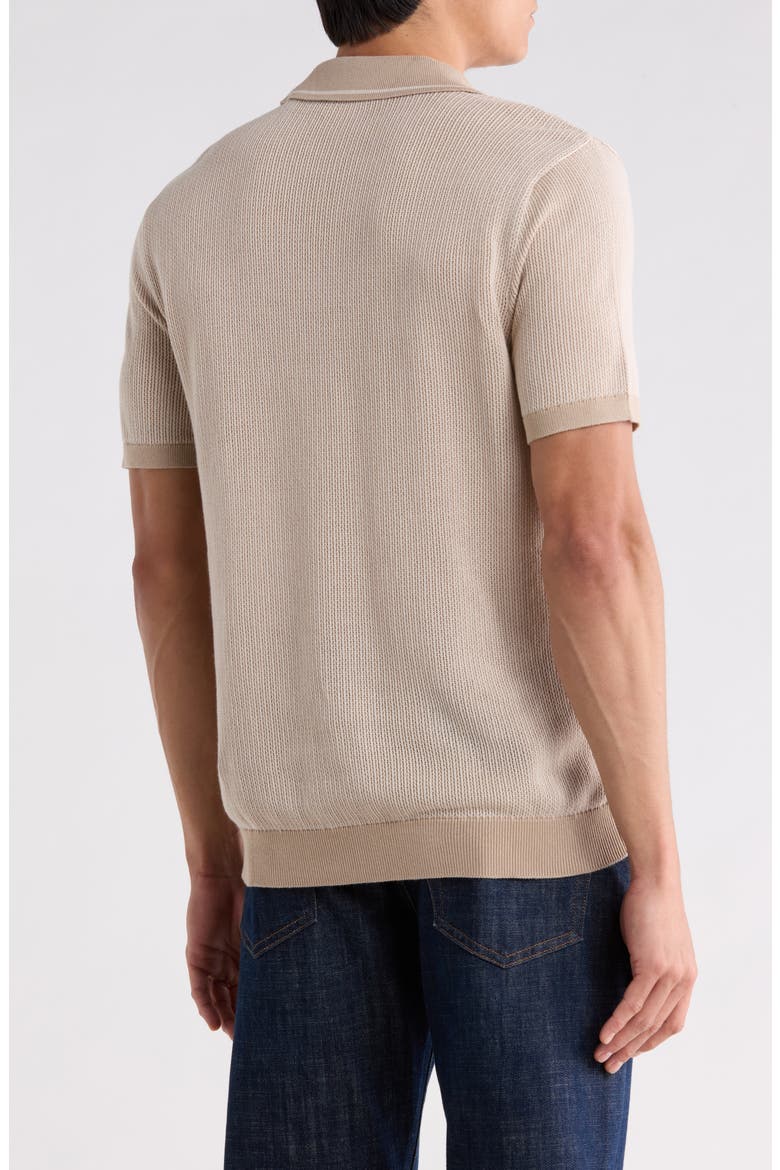 Tipped Cotton Polo, Alternate, color, CROCKERY