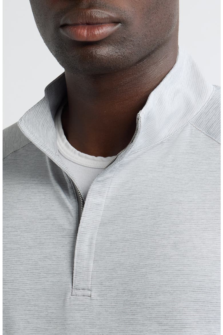 Crown Crafted Stealth Stripe Performance Quarter Zip Pullover, Alternate, color, GALE GREY