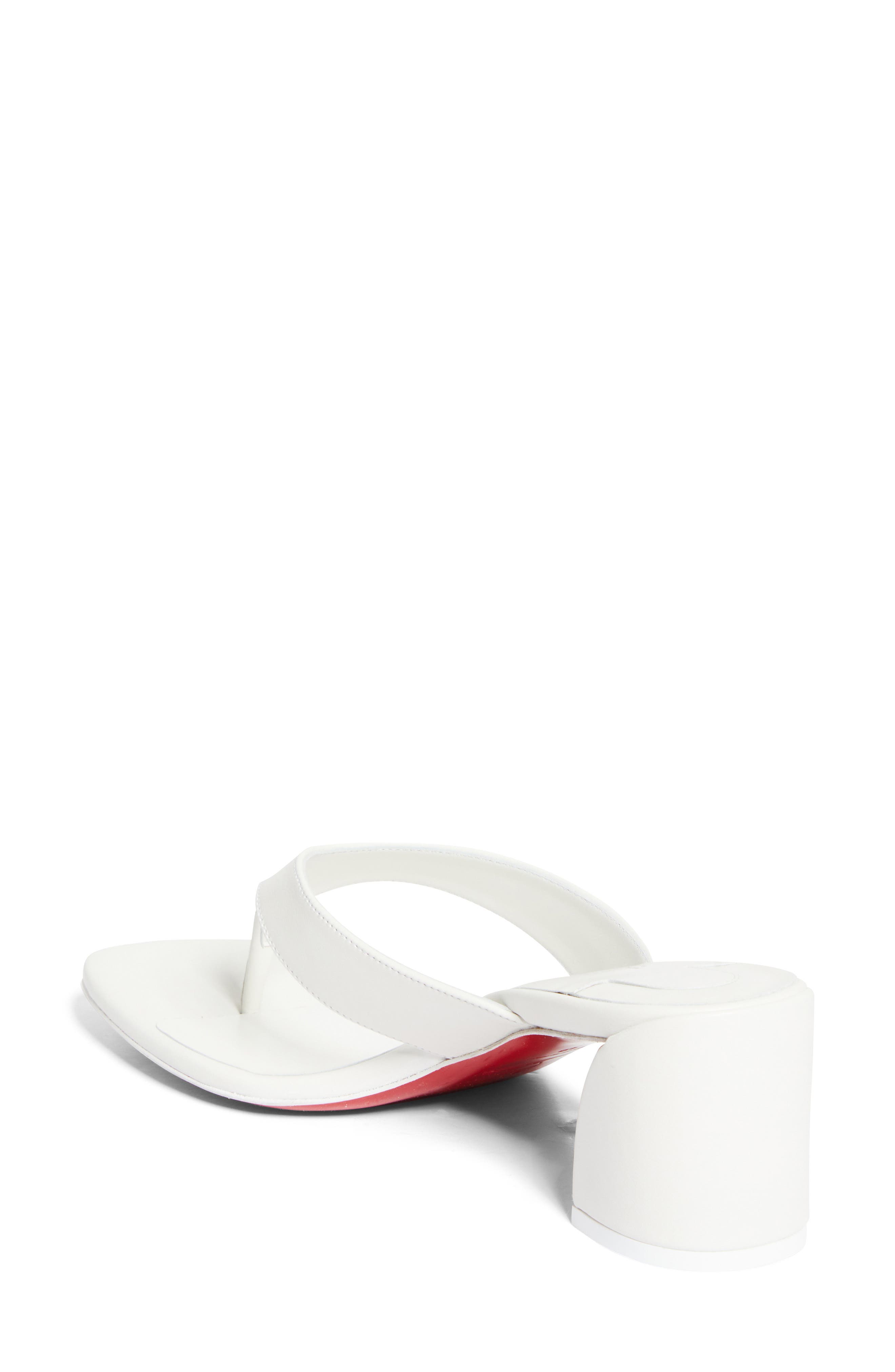 Janetonga Thong Sandal, Alternate, color, BIANCO/ LIN BIANCO