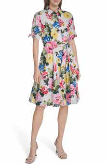 Calvin Klein Short Sleeve Cotton Shirtdress