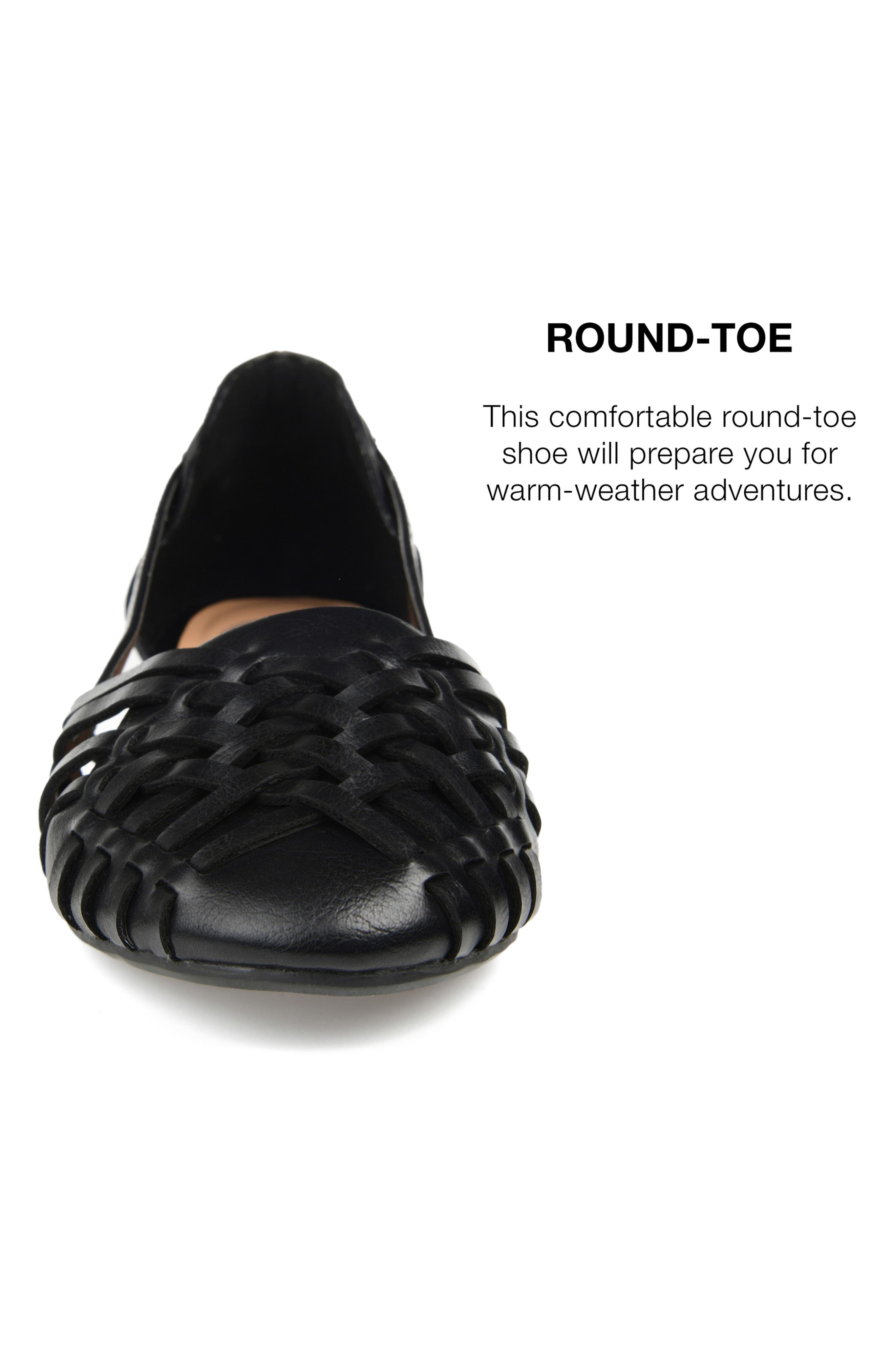 Journee Collection JOURNEE Ekko Weave Flat, Alternate, color, Black