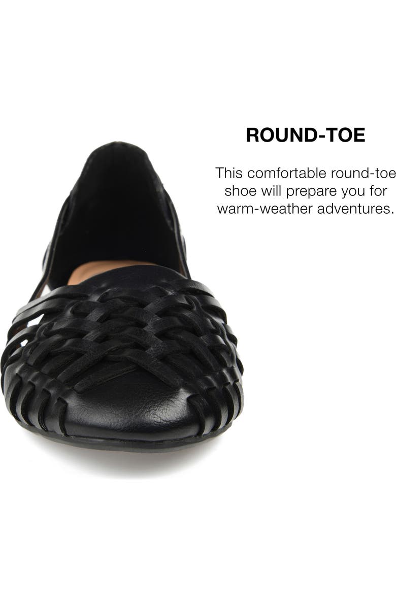 Journee Collection JOURNEE Ekko Weave Flat, Alternate, color, Black