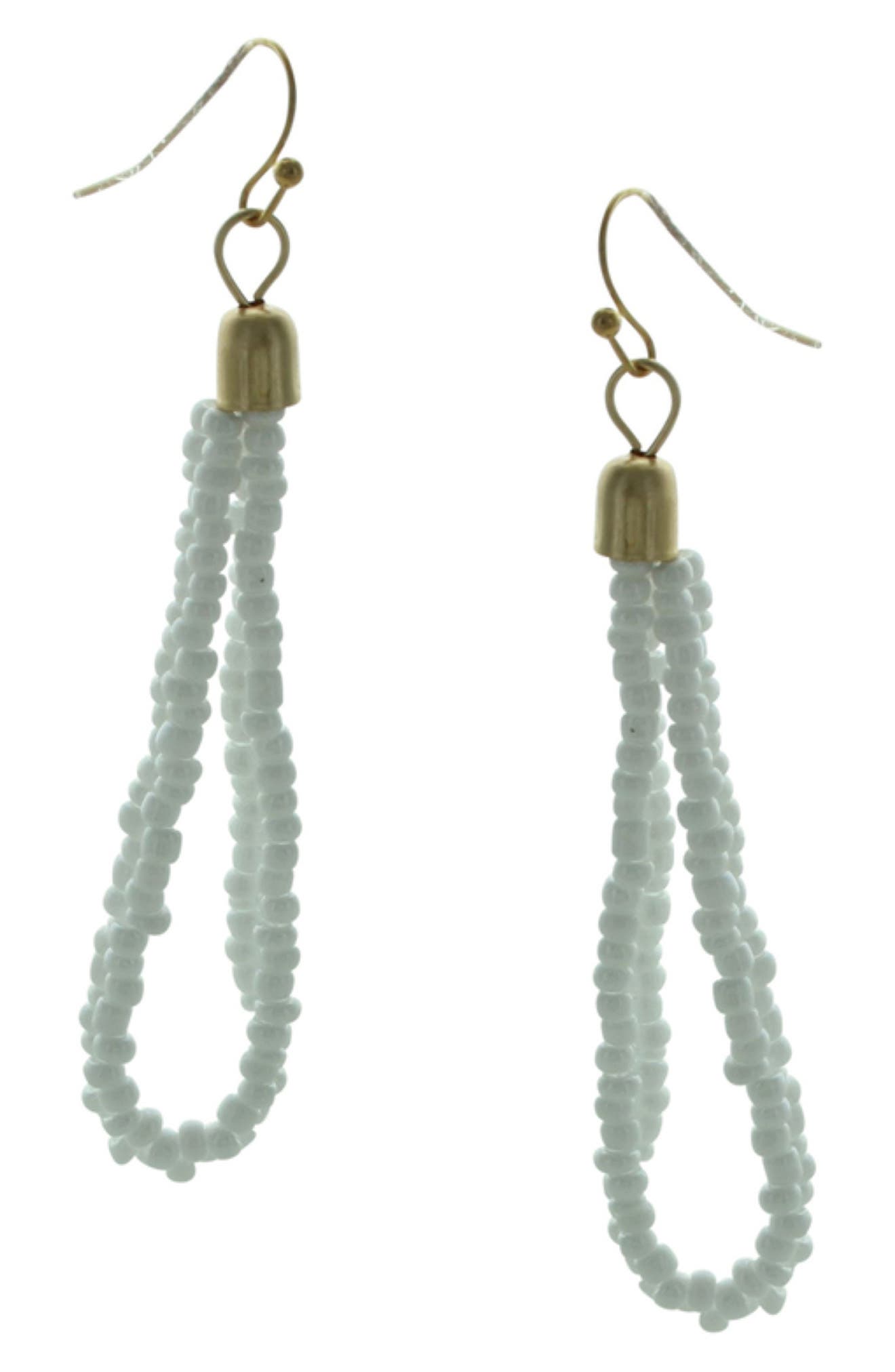 OLIVIA WELLES Damari Beaded Drop Earrings