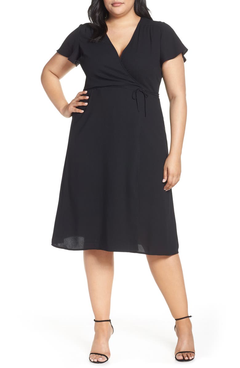 Leith Midi Wrap Dress, Main, color, 