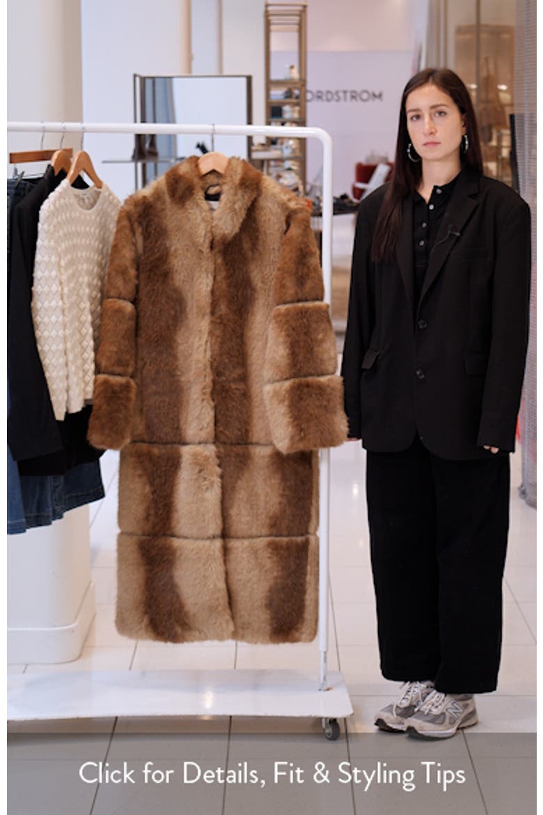 Sylke Pluche™ Faux Mink Longline Coat video