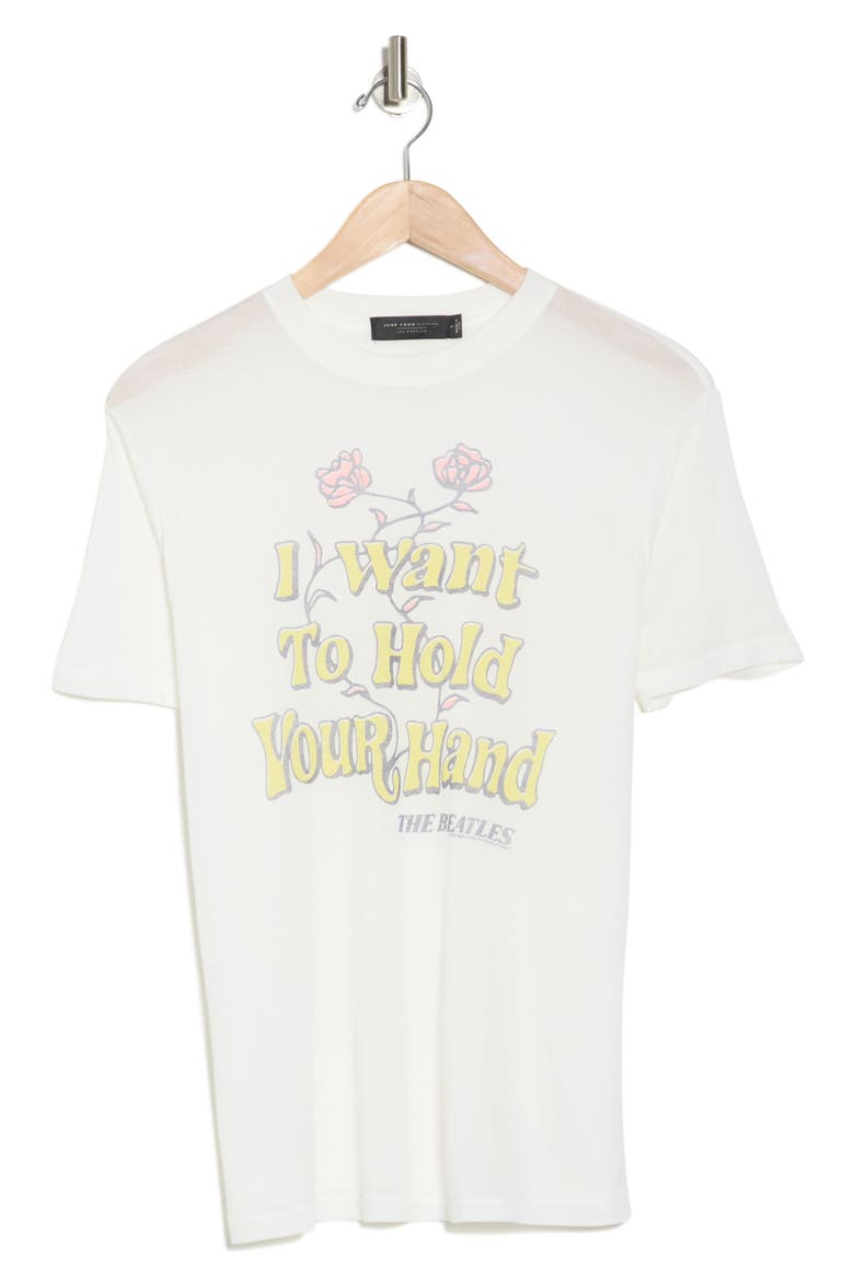 I Want To Hold Your Hand Graphic T-Shirt, Alternate, color, VINTAGE WHITE