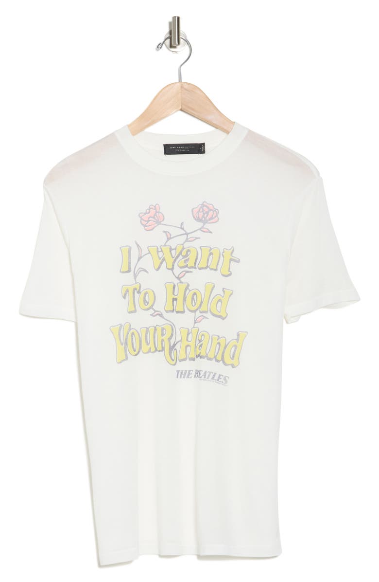 Junk Food I Want To Hold Your Hand Graphic T-Shirt, Alternate, color, 