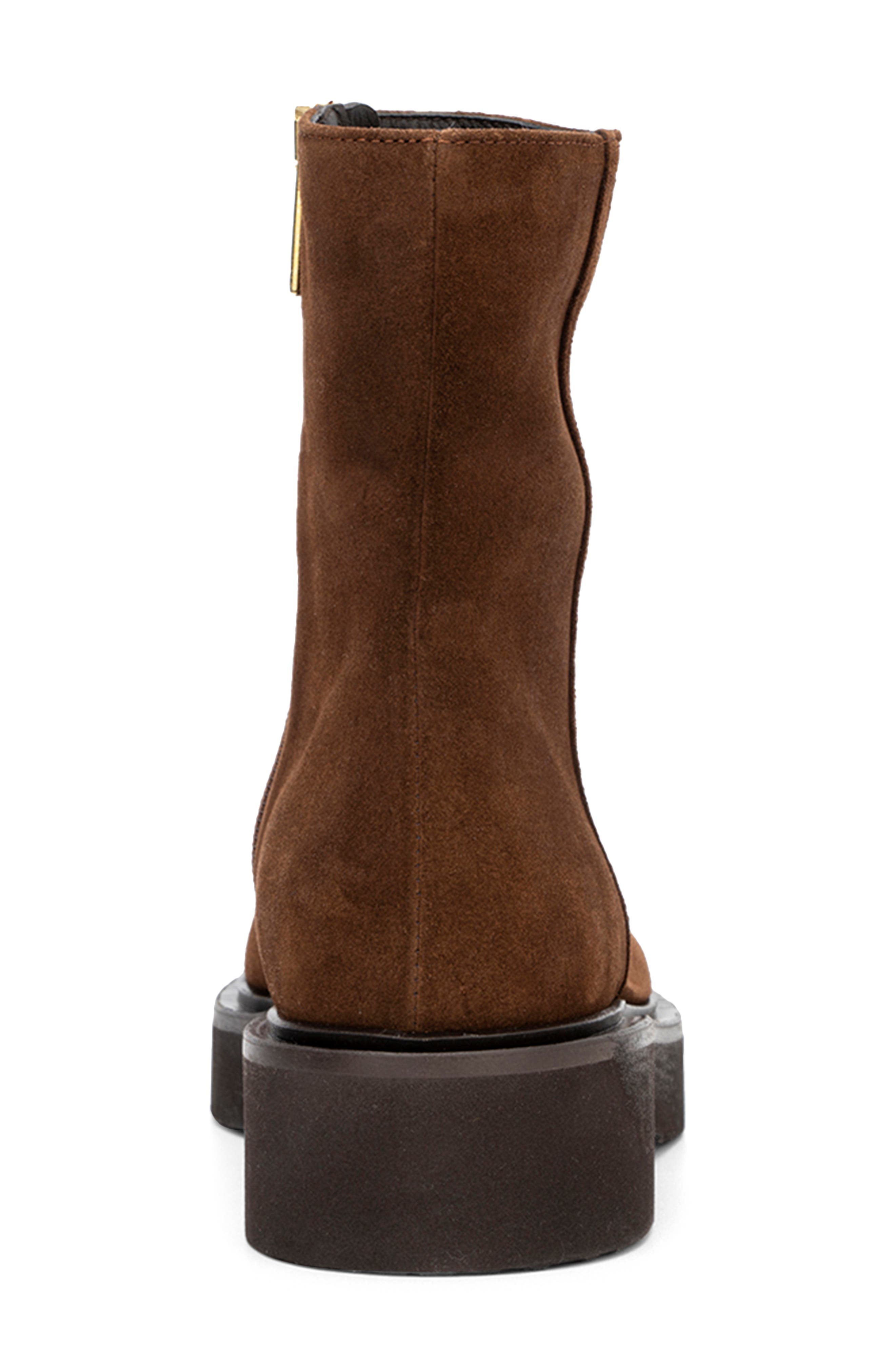 Aquatalia Maddie Water Resistant Bootie, Alternate, color, Brandy