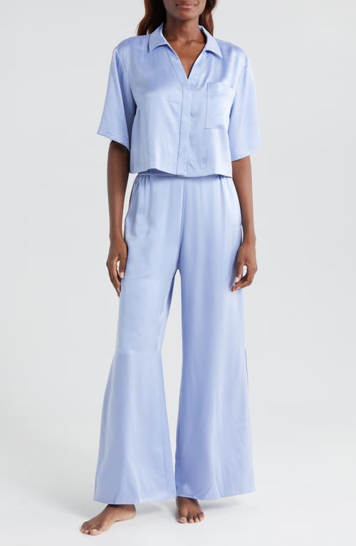 Lunya High Waist Washable Silk Pajamas In Periwinkle Eve