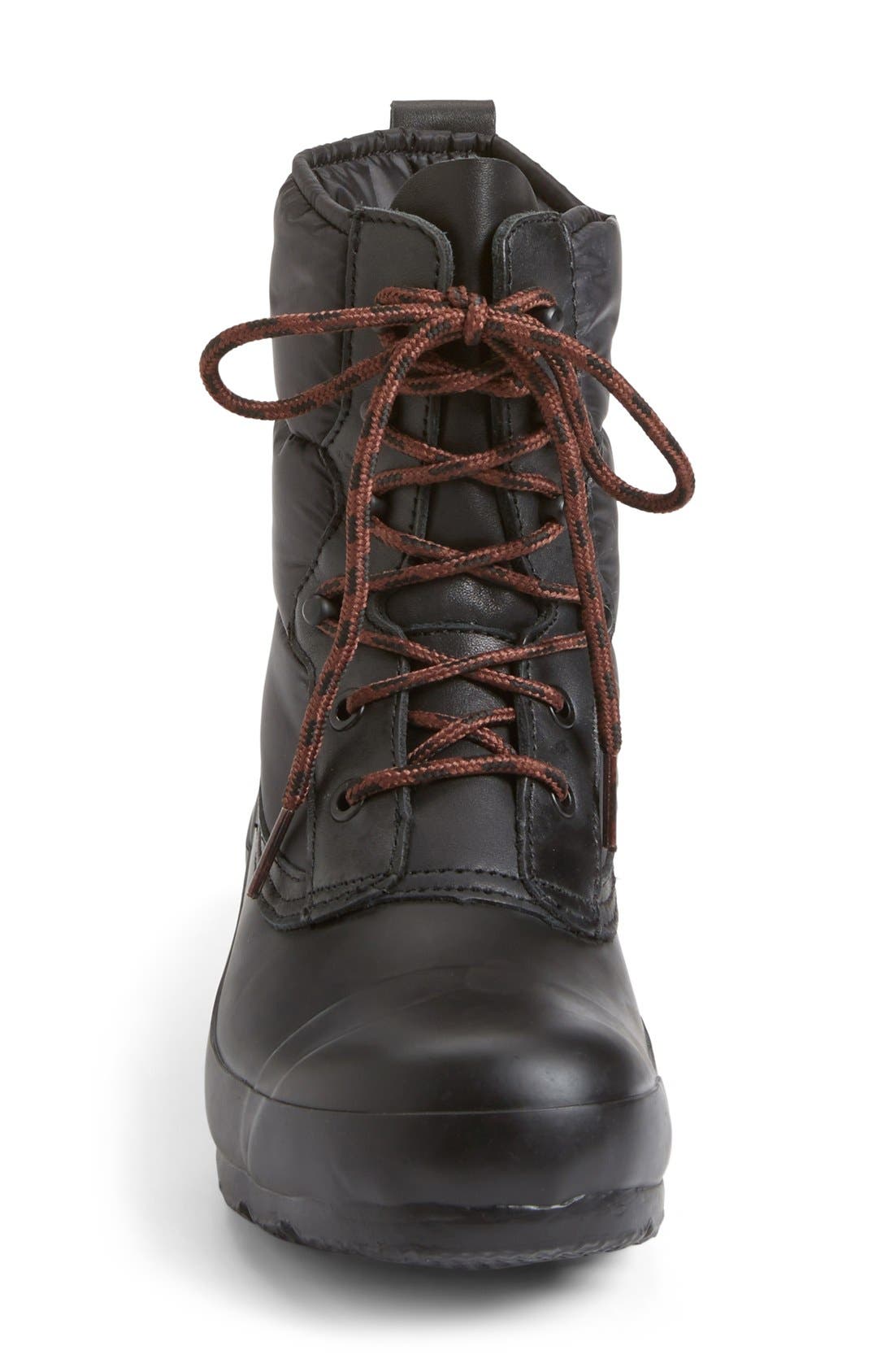 Hunter 'Original Short' Quilted Lace-Up Boot, Alternate, color, 