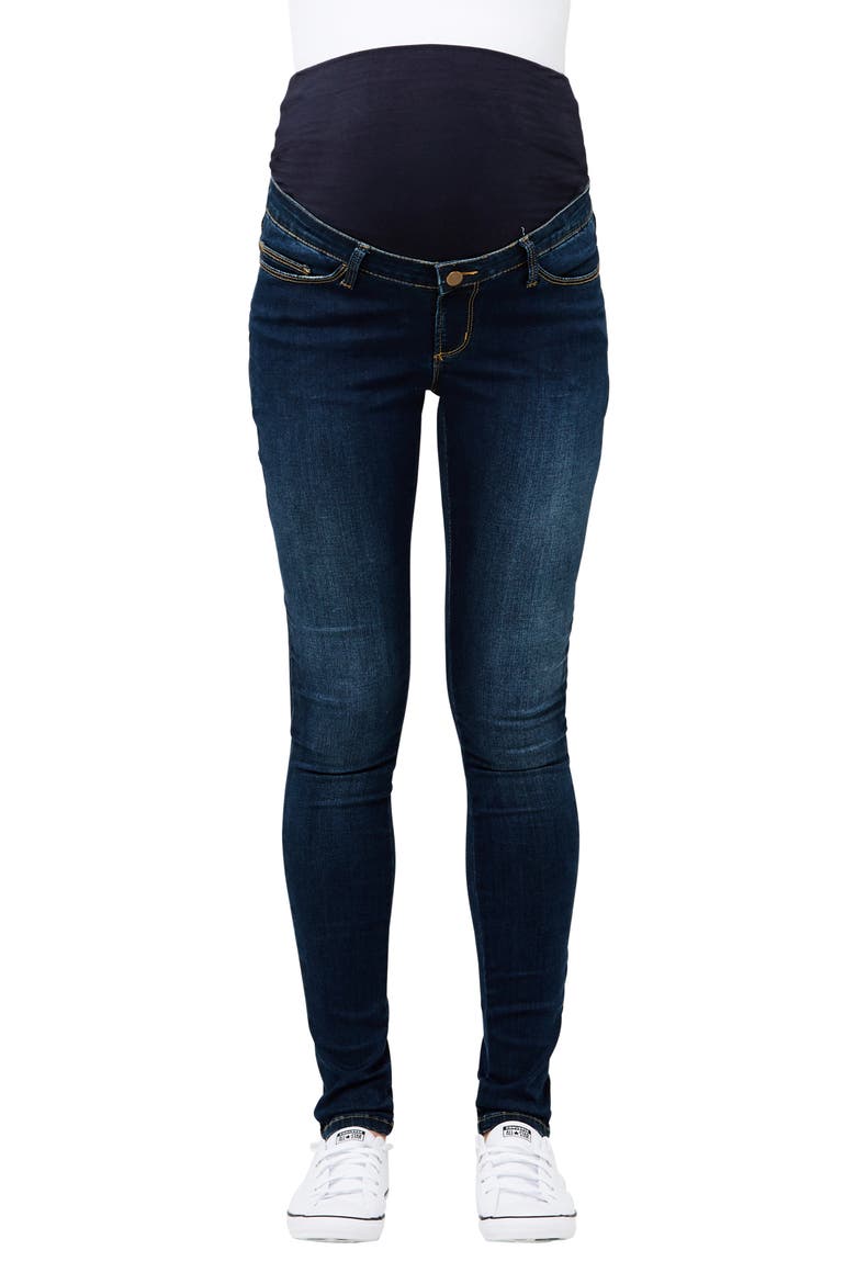 Rebel Skinny Leg  Maternity Denim Jegging, Main, color, INDIGO