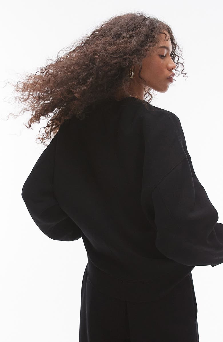 Topshop Premium Seam Cotton Blend Sweatshirt, Alternate, color,