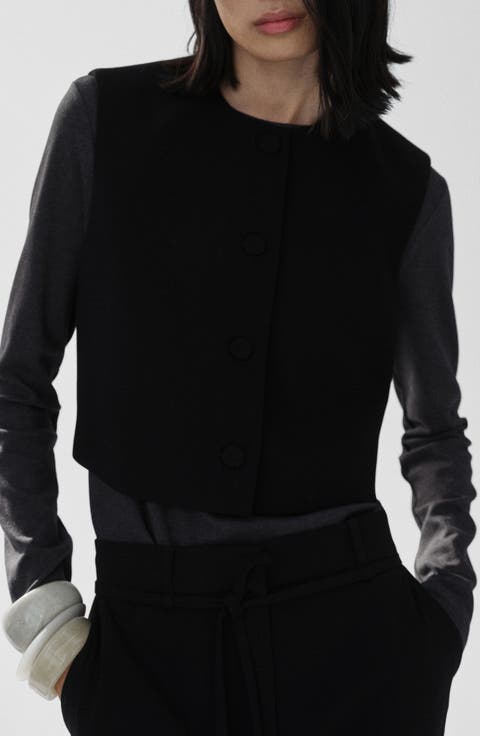 トップス machatt CROPPED VEST black machatt Cropped Vest (Black)