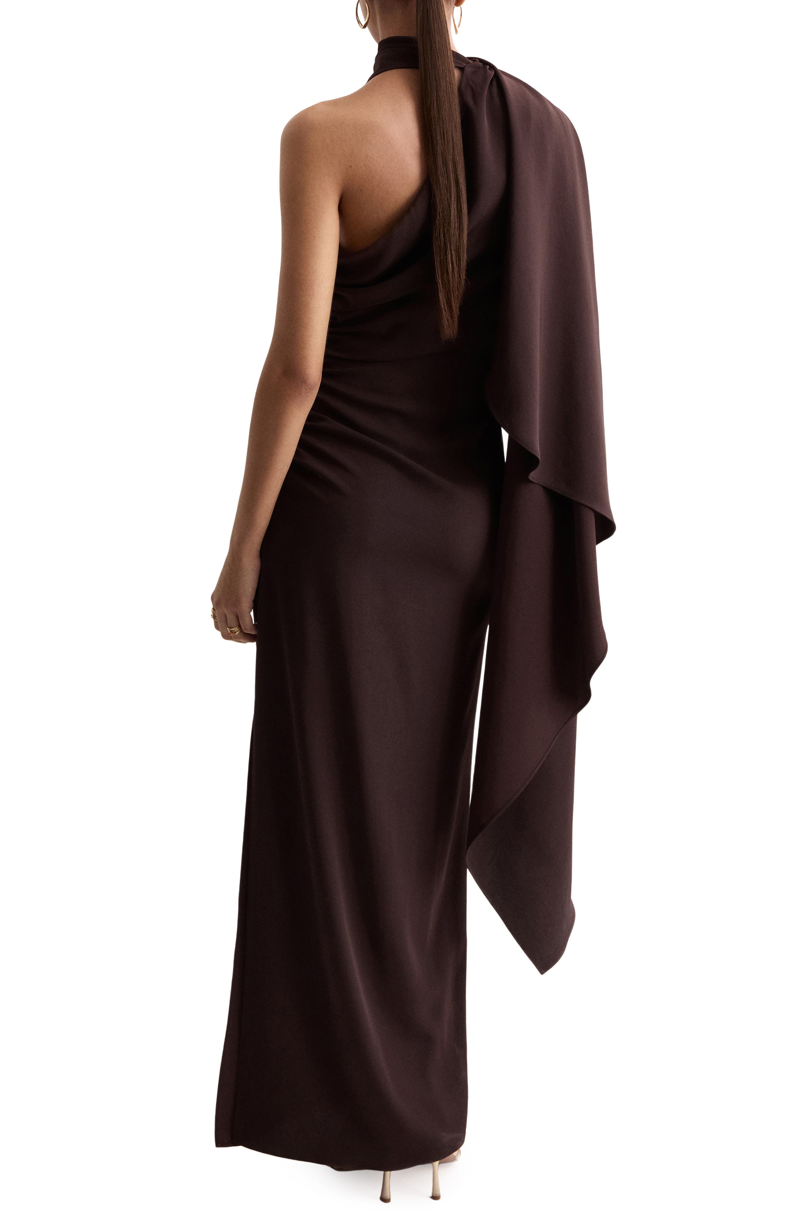 Asymmetric Scarf Maxi Dress - image 2