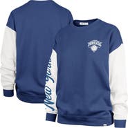 '47 Women's '47 Blue New York Knicks Plus Size Oversized Rise Andie Pullover Sweatshirt