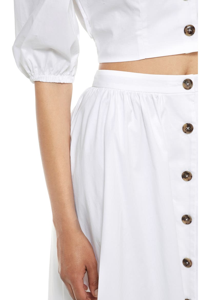 India Button-Up Two-Piece Dress, Alternate, color, WHITE