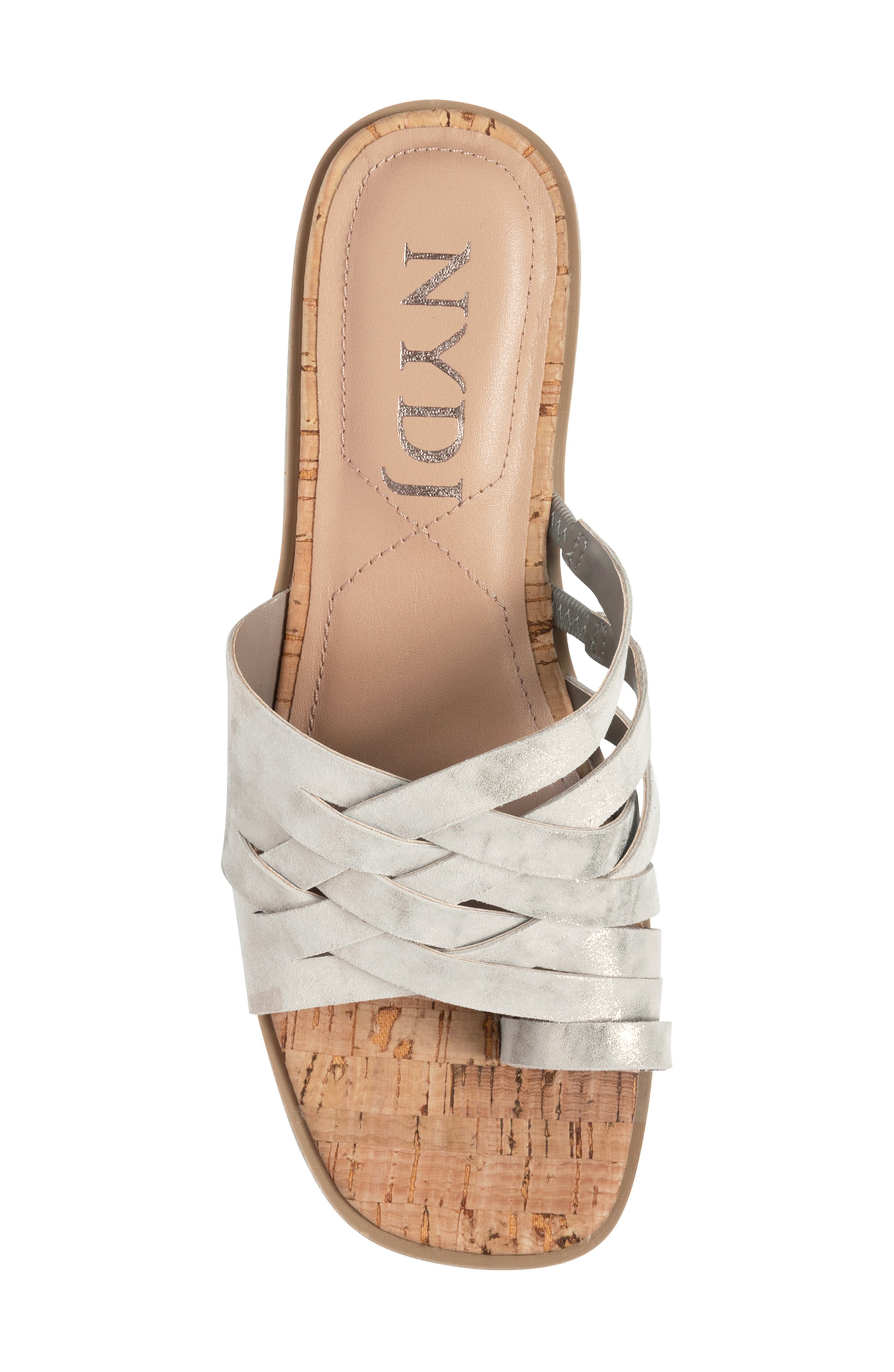 NYDJ Reesie Platform Wedge Sandal, Alternate, color, Pewter