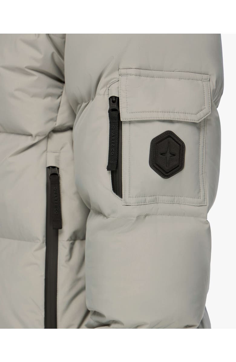Quartz Co. DAWSON | Hooded Recycled Down Winter Jacket, Alternate, color, Ice