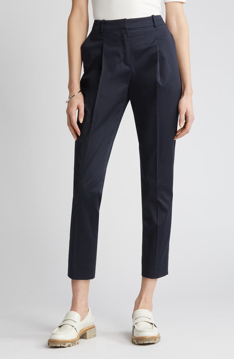 BOSS Tetida Slim Fit Stretch Cotton Ankle Pants, Alternate, color,