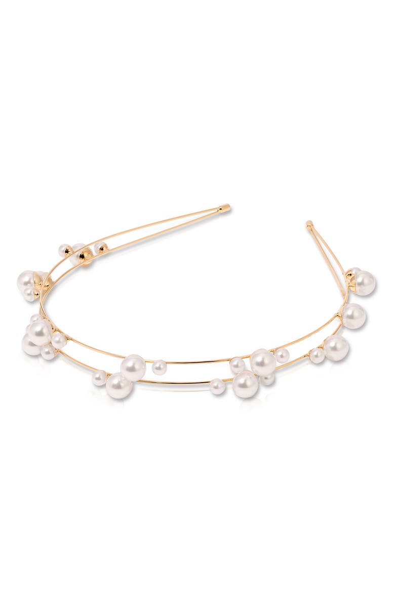Ettika Multi Faux Pearl Headband, Alternate, color, 