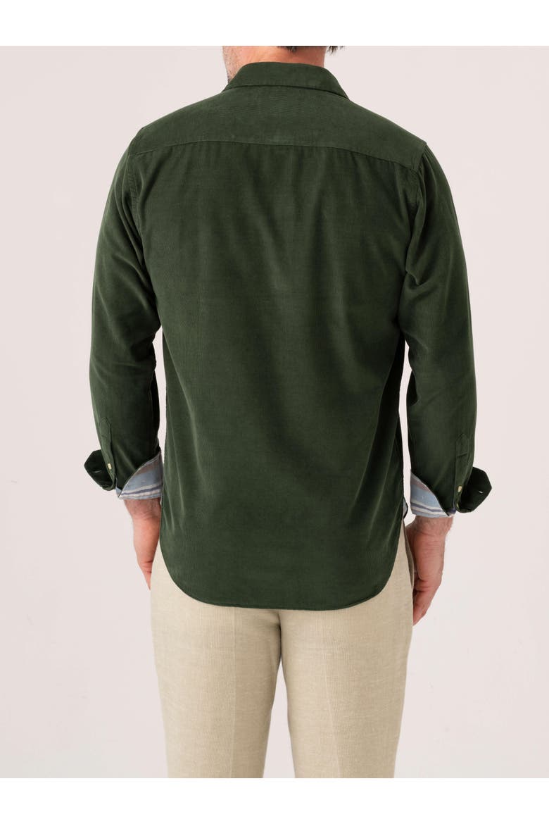 Corduroy Long Sleeve Shirt, Alternate, color, Pine Green