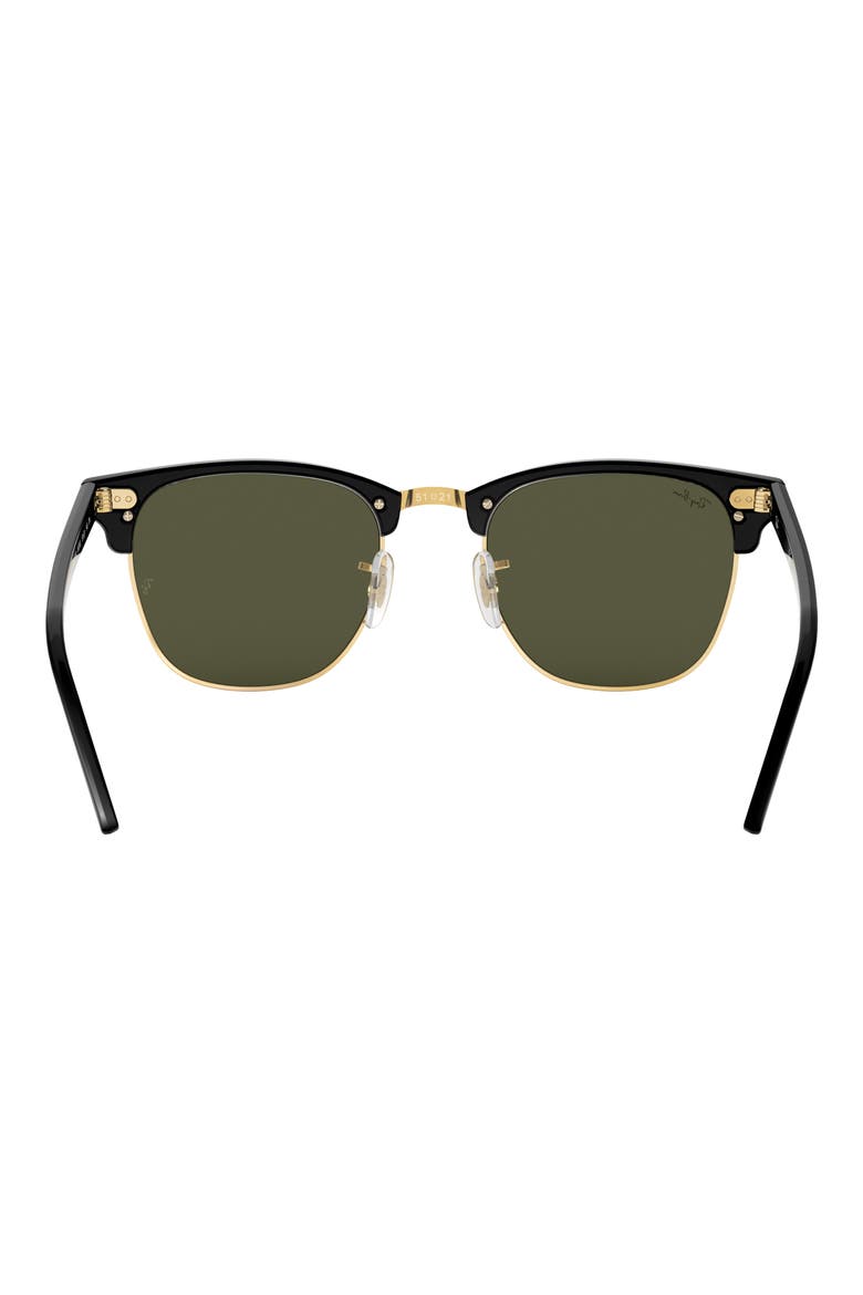 55mm Round Sunglasses, Alternate, color, BLACK
