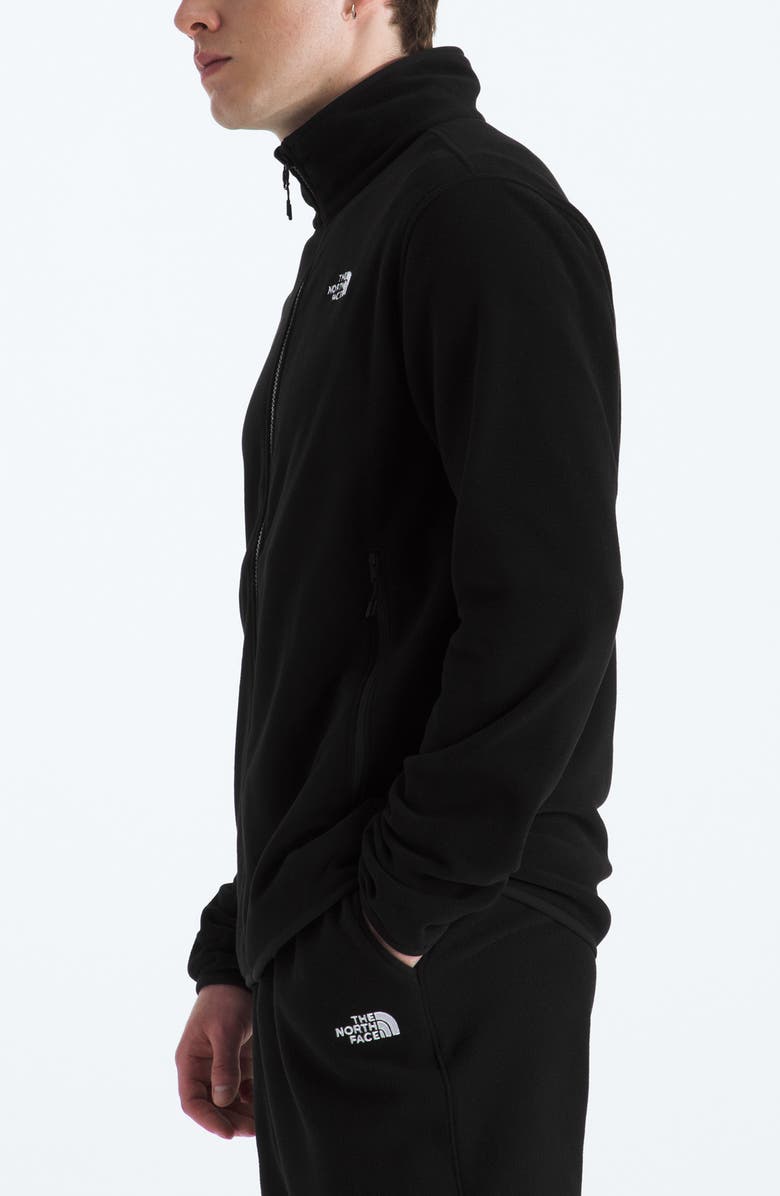 The North Face Glacier Fleece Zip Front Jacket, Alternate, color, Tnf Black