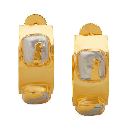 Dhwani Bansal Lune Hoops in Gold Plated  product