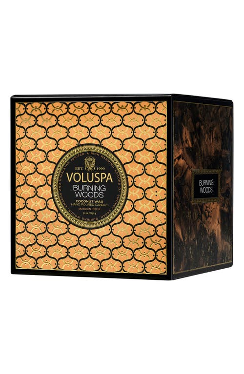 Voluspa Burning Woods Boxed Luxe Candle In Black