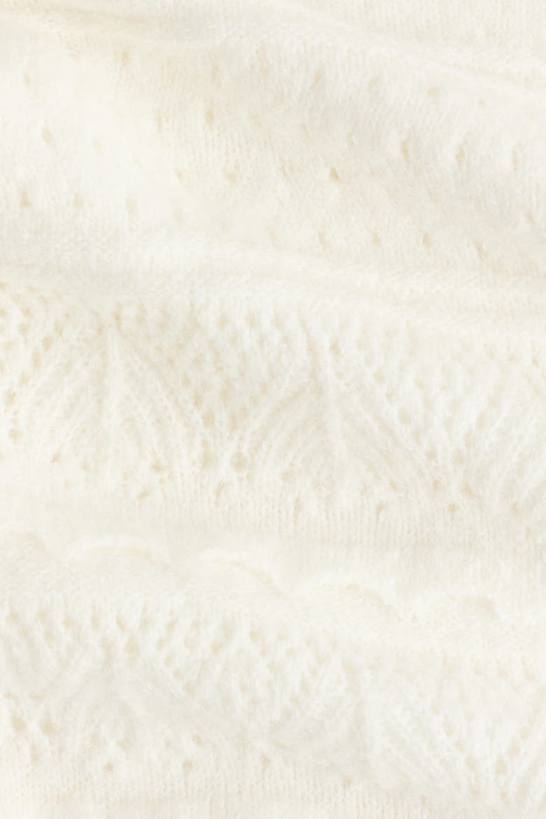 Pointelle-knit Cardigan, Alternate, color, White