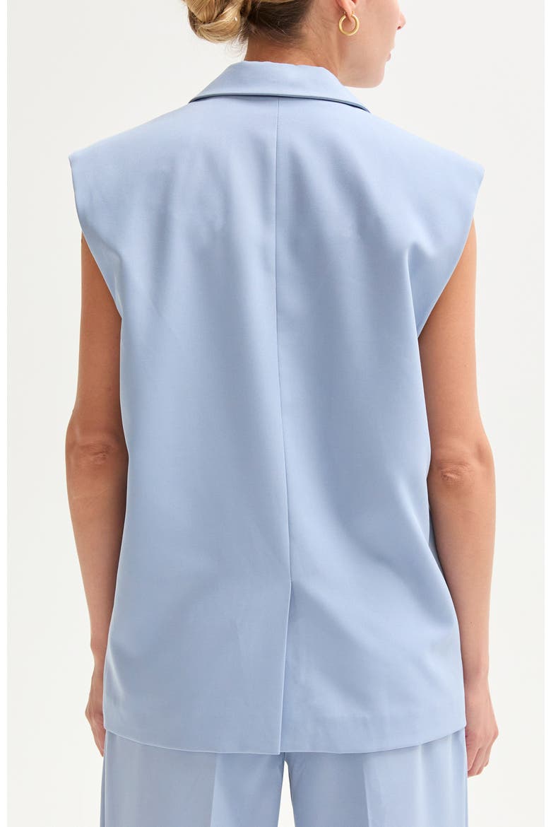 Oversized Blazer Vest, Alternate, color, Blue