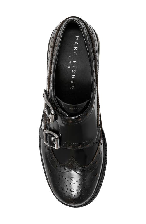 Marc Fisher Ltd Parker Wingtip Monk Strap Shoe In Black