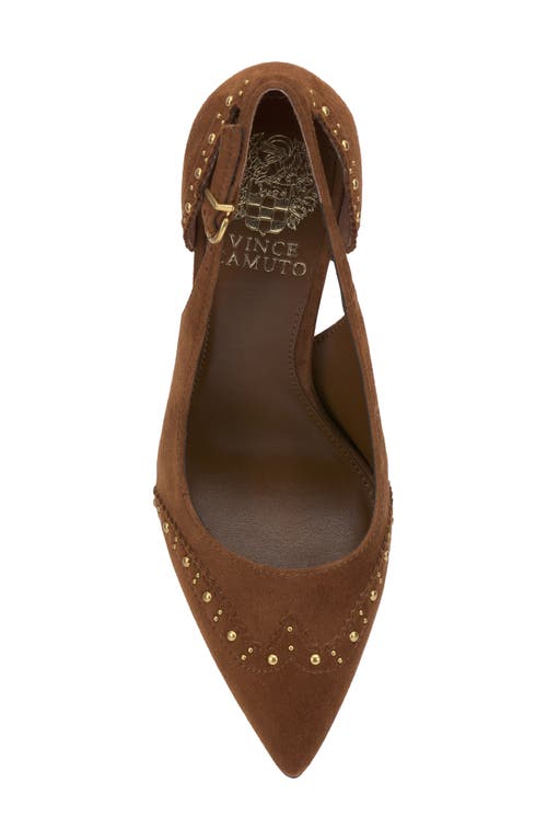 Vince Camuto Hally Studded Pointed Toe Pump In Brown