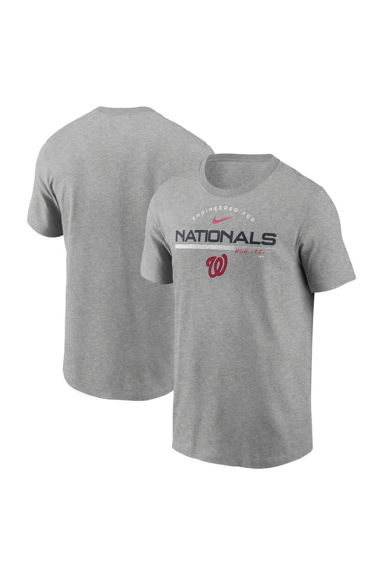 Men's Nike Heather Gray Washington Nationals Team Engineered Performance T-Shirt, Main, color, Heather Gray